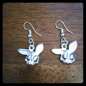 Pink Bunny Rabbit Earrings
